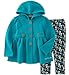 Calvin Klein Girls' Hooded Fleece Jacket with Leggings Set