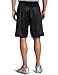 Soffe MJ Mens Long Polyester Mini-Mesh Short, Black, Large