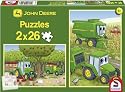 Schmidt Spiele 56000 - John Deere, Johnny bei der Ernte, 2x 26 Teile