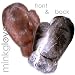 Combo Russian Sable & Chinchilla Massage Glove/Mitten