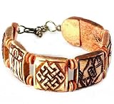 BUDDHIST SYMBOLS BONE BRACELET ~ Auspicious Symbols Ashtamangala Carved on Buffalo Bone w/ Clasp Closure