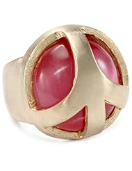 Low Luv by Erin Wasson Peace Cage Red Cat Eye Stone Ring