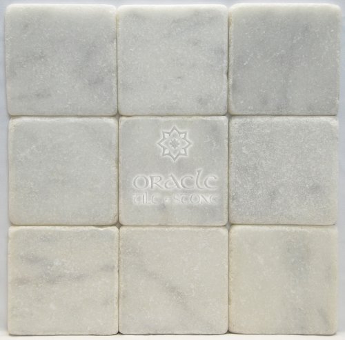 Bianco Carrara White 4 X 4 fell Marble Tile