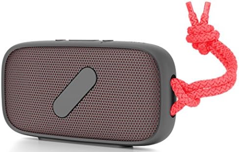 NudeAudio Super-M Portable Wireless Bluetooth Speaker; CORAL; IPX-5 Waterproof and Sand Proof Rating; High Quality Hand Free Phone Audio; Apple MacBook, iPhone 5, iPhone 6/6s/6 Plus, and Samsung Galaxy, Android Compatible