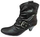 s.Oliver Damen Stiefelette schwarz mit Dekoschnalle