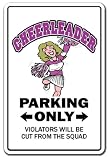 CHEERLEADER ~Novelty Sign~ parking cheerleading gift