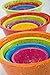 Zak Designs Confetti 4-piece Plastic Mixing Bowl Set, Kiwi, Red & Turquoise