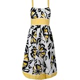 Yellow Black Cotton Jr Plus Size Dress
