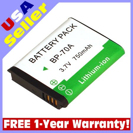 Battery BP-70A For Samsung ES65, ES70, PL80, PL100, SL50, SL600, SL630