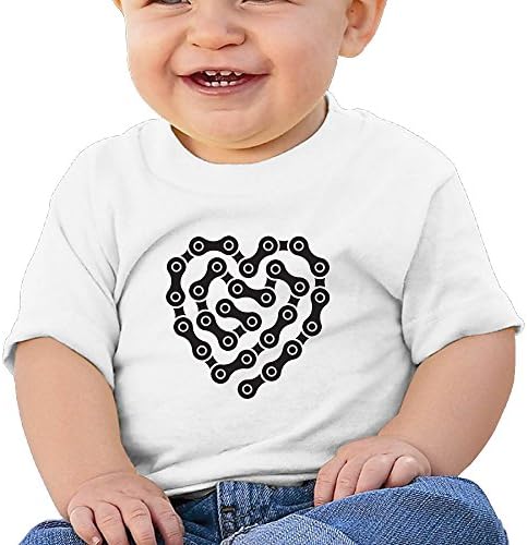 Baby Bike Chain Heart Tattoo Cute Funny T Shirts For Boys&girls
