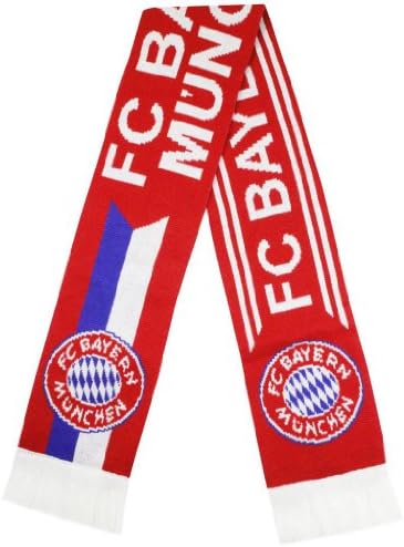 FC Bayern Munchen Jacquard Soccer Scarf Super Fans Scarf - Multicolour (Size: One Size)