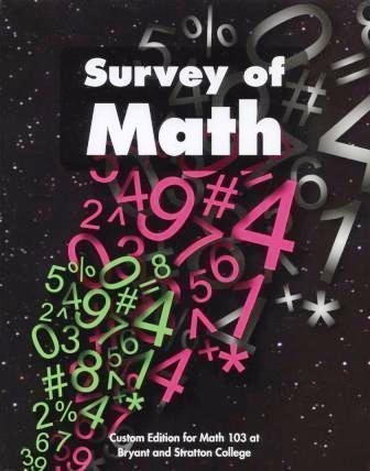 cheap Survey of Math: Custom Edition for Math 103 at Bryant and Stratton College