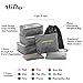 HiDay 7 Set Packing Cube - 3 Travel Cubes + 3 Pouches + 1 Drawstring Backpack Bag