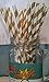 Gold Candy Striped Paper Drinking Straws 25 Ct. - Twilight Parties