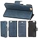 ACO-UINT iPhone 6s Wallet Case,iPhone 6 Wallet Case,Vintage Emboss Flower Wallet PU Leather Case,Folio Flip Cover Strap Case for iPhone 6/6s Blue