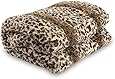 Lucy's Luxury Bellahome Safari Faux Fur Plush Throw Blanket Comforter, Queen (74'' L x 86'' W ), Leopard