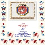 MARINES Cakes - Edible-Sugars Do-It-Yourself Pkg. 4 SAVE $3.01