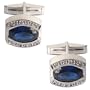 Presents for Him Sterling Silver Onyx Gemstone Cuff Links (cflng244)