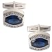 Presents for Him Sterling Silver Onyx Gemstone Cuff Links (cflng244)