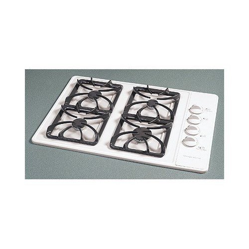 Childrens Toyshop  Kitchen & Housewares : Frigidaire FGC30S4AS 30" Sealed Burner Gas Cooktop with 4 Burners & Linear Flow Gas Valves: White on White