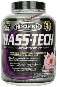 Muscletech Mass Tech Powder - Strawberry Milkshake, 5-pound