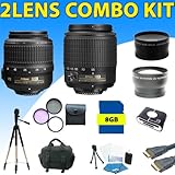 Nikon 18-55mm Vr Af-s Dx Nikkor Lens + Nikon 55-200mm Ed Af-s Dx Lens + Del ....