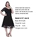 Sapphyra Women's Plus Double V Neck Sheer Sleeve Full Lace Dress Size 1X-5X