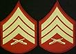 Gold on Red USMC Chevrons - Sergeant - Male