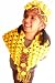 Handmade Toddler Poncho and Hat in Duck Yellow Party - 100 % Crocheted By Hand