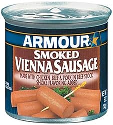 Armour Vienna Sausage Smoked, 5-Ounce Cans (Pack of 24)