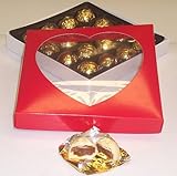 Scott's Cakes 1 Pound White Chocolate Covered Caramels in a Heart Box