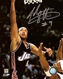 John Starks Autographed/Hand Signed Utah Jazz 8x10 Photo (Black Jersey)