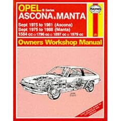 Opel Ascona and Manta 'B' Series 1975-88 Owner's Workshop Manual (Service & Repair Manuals)