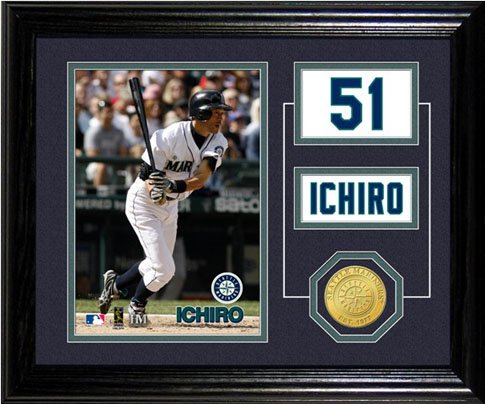 Highland Mint MLB Seattle Mariners Ichiro Player Pride Desktop Photo Mint