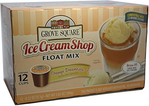 Grove Square Ice Cream Shop Orange Dreamcicle Float Mix for Keurig K-Cup, 12 Count (Pack of 2)