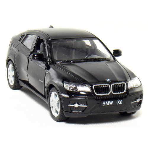 Set Of 4 BMW X6 SUV Die-Cast Cars - 1:38 Scale, 5 Inch, Black/Red/Silver/White, Pull-Back Action