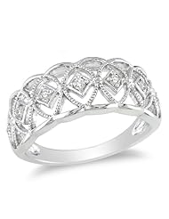 Sterling Silver Diamond Fashion Ring (0.1 cttw, H-I Color, I2-I3 Clarity)