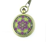 New ~MUST SEE~ Vintage Floral Case Ladies Pocket Watch