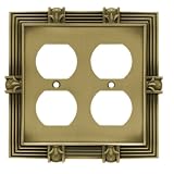 Liberty Hardware 64468 Pineapple WP Collection 4.96 Inch Switch Plate - Tumbled Antique Brass