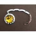 Compact Rock Crystal Folding handbag hook, purse holder, great gift for any occasions birthday, wedding, break up, buy 3 for free shipping - Gold'
