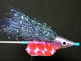 NEW FLIES Nuclee-r Holographic & Glow in Dark Pearlescent Croc-Hide Sinking Head Tube & Trolling Boogie Fly #126