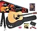 Fender DG-8S Dreadnought Acoustic Pack with Gig Bag, Chromatic Electronic Tuner, Instructional DVD, Strings, Picks and Strap