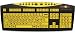 Large Print European French AZERTY Computer Keyboard for Visually Impaired Wired USB Plug (Yellow Keys with Black Letters)