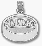 Colorado Avalanche 'Avalanche Puck' 5/8' Pendant - Sterling Silver Jewelry