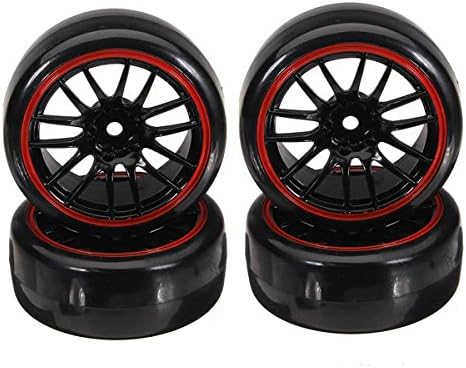 Beautyforall 4pcs Slick Tyre For HSP 94123 1/10 Rc Drift/Flat Car