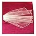 Shixi Marriage Women's 1 Tier Ivory Wedding Veil with Sequins