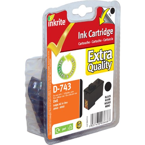 Inkrite NG Ink Cartridges For Dell A940 A960 - 7Y743 Black - IRDB7Y743