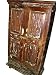 Antique India Furniture Teak Hand Carved Rustic Patina Cabinet From India CLEARANCE