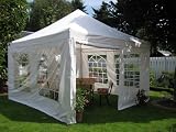 LECO 14600100 Partypavillon Gr&ouml;&szlig;e 4 x 4 m, wei&szlig;