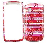 Samsung Replenish M580 Transparent Design, Peace Signs and Hearts on Pink H ....
